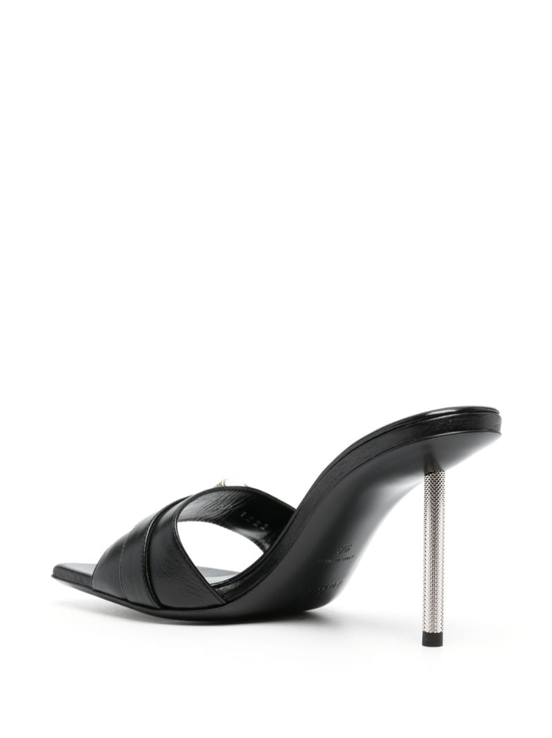Black Voyou 90 Leather Mules