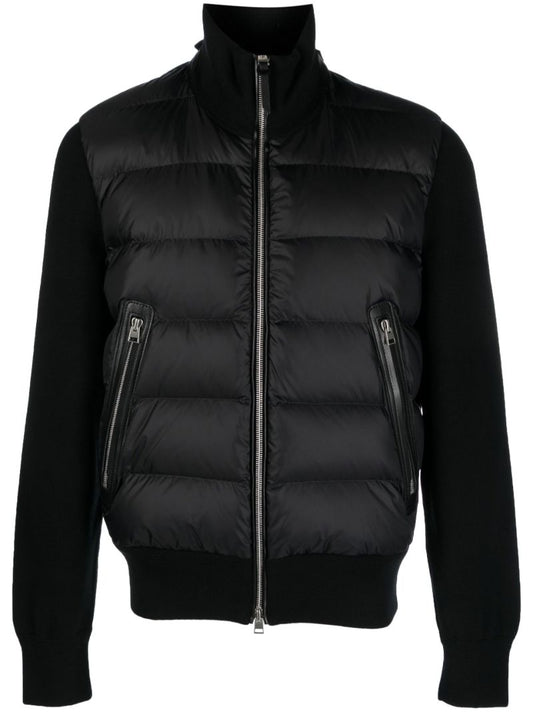 Black Padded Wool Jacket