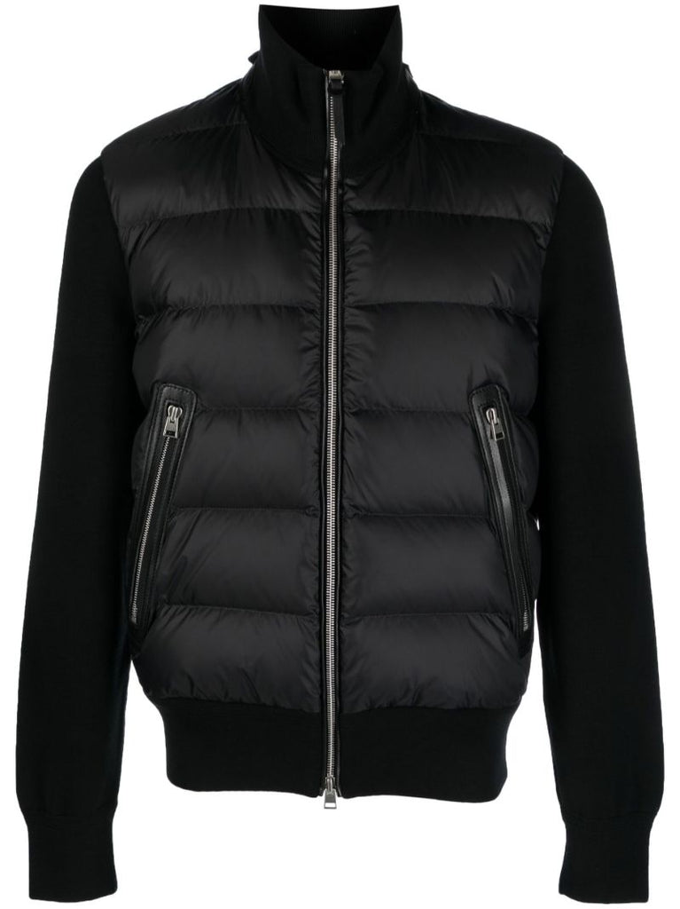 Black Padded Wool Jacket