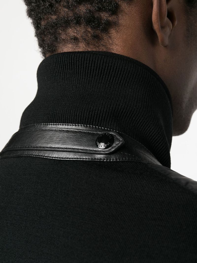 Black Padded Wool Jacket