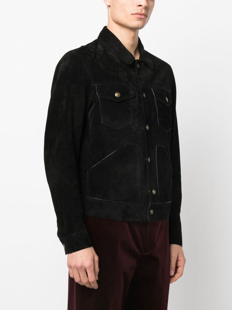 Black Suede Shirt Jacket