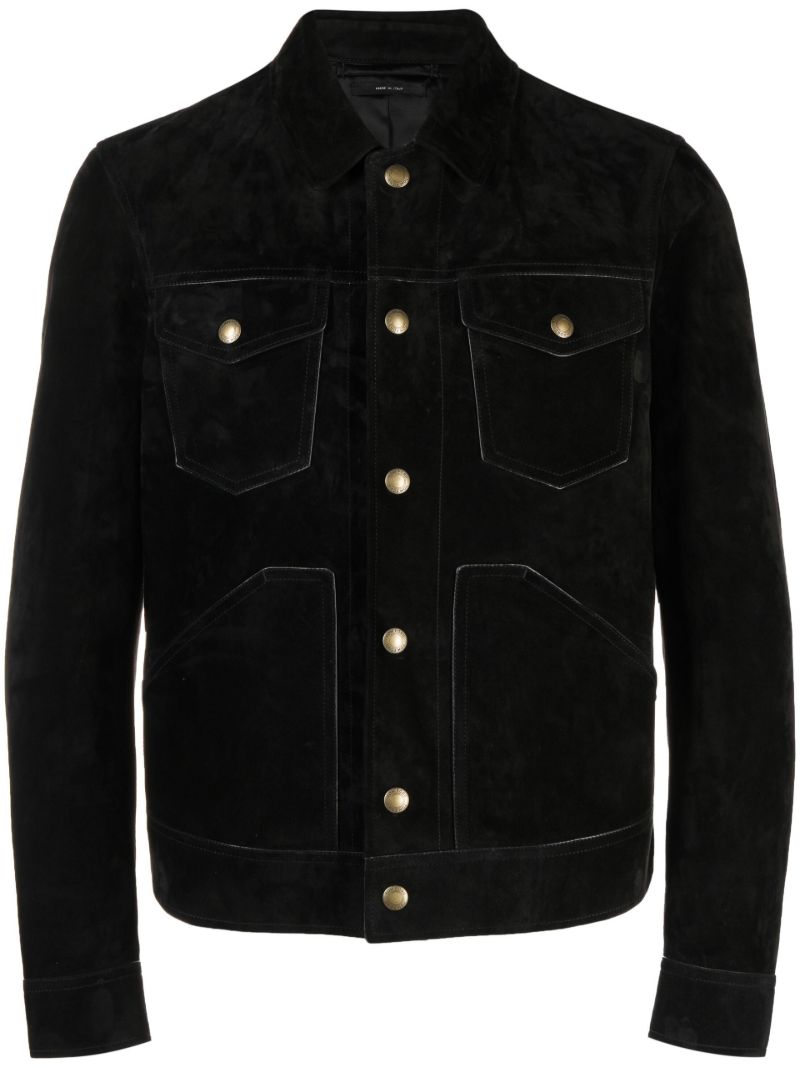Black Suede Shirt Jacket