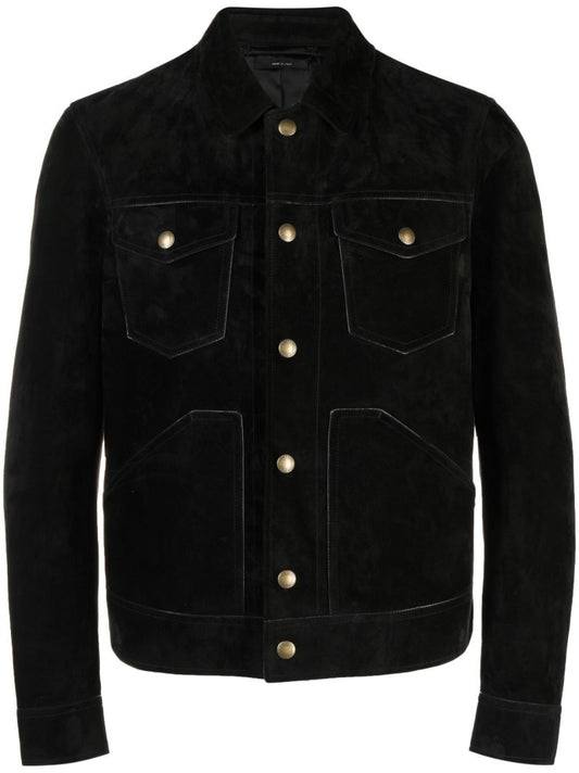 Black Suede Shirt Jacket