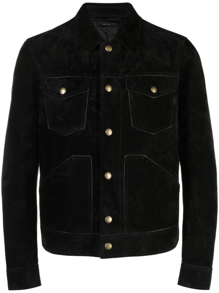 Black Suede Shirt Jacket
