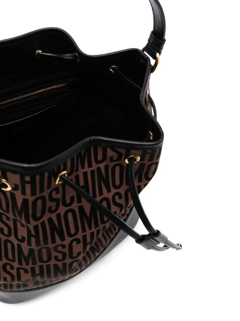 Brown Logo-motif Bucket Bag