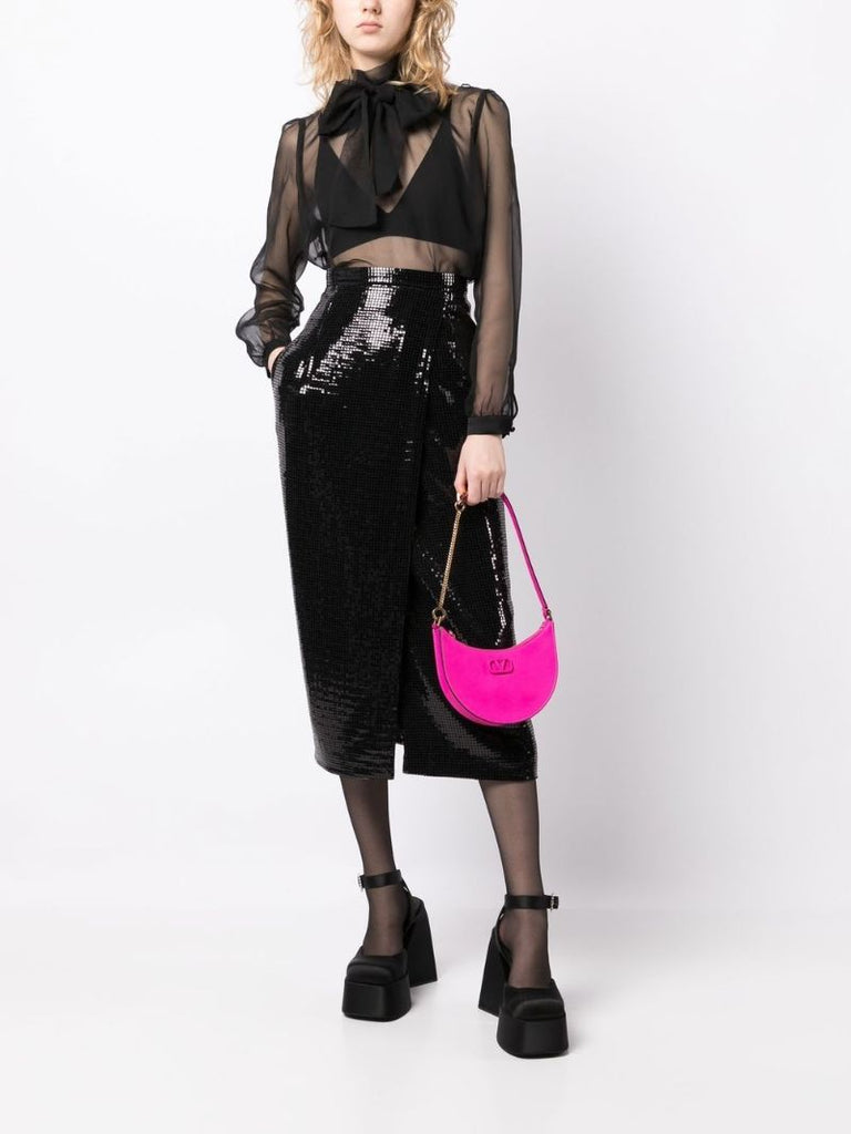 Pink Vsling Mini Leather Shoulder Bag