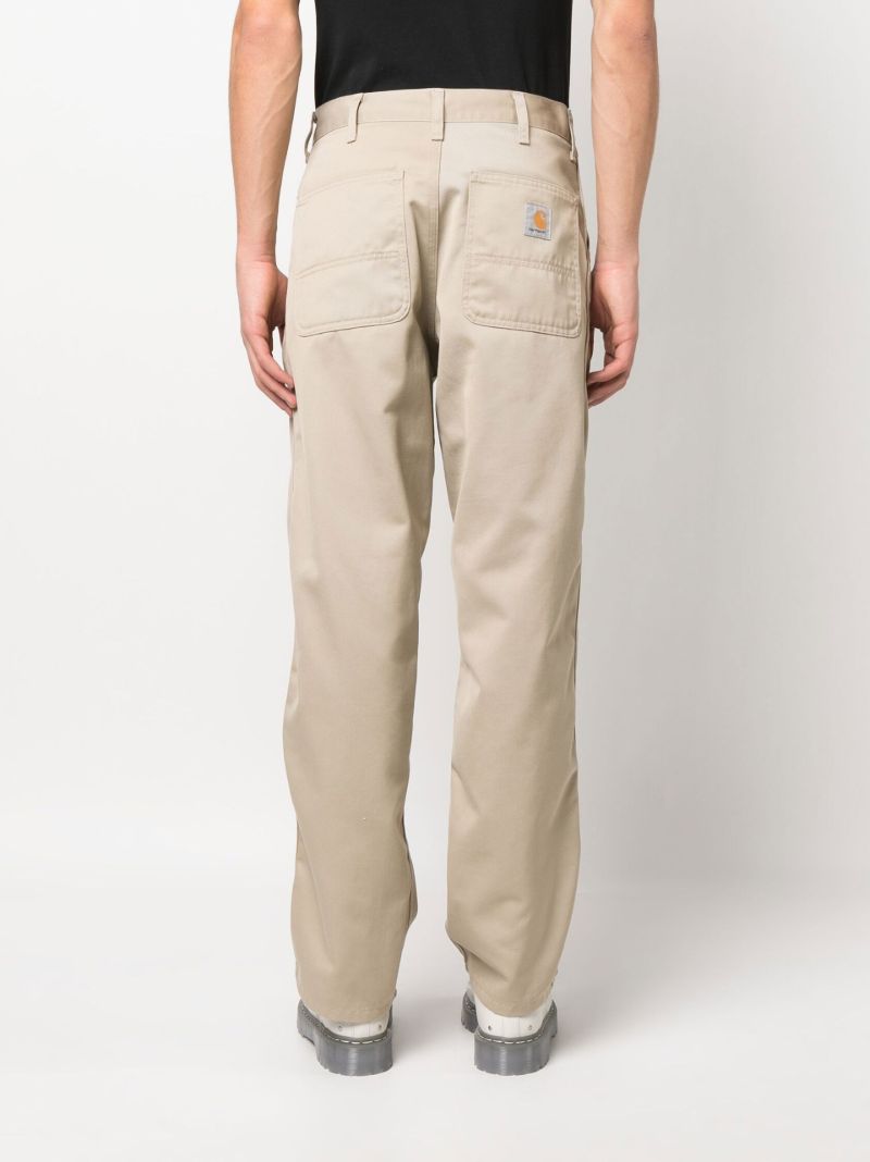 Beige Master Straight-leg Trousers