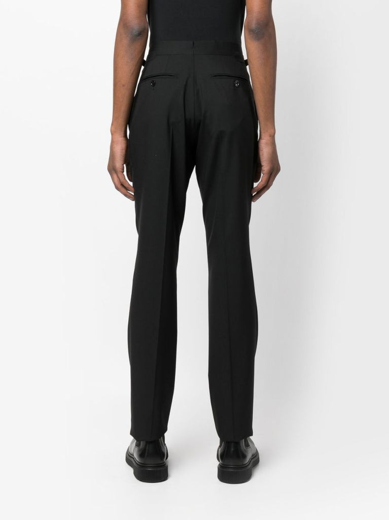 Black Shelton Wool Tailored Trousers