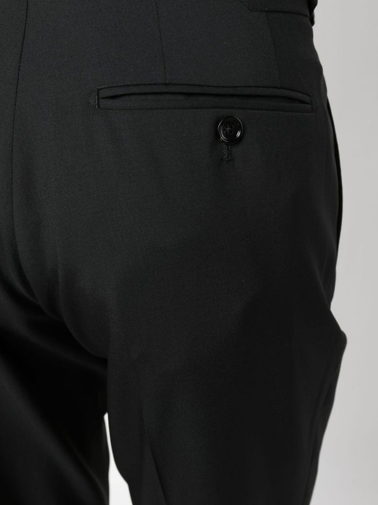 Black Shelton Wool Tailored Trousers