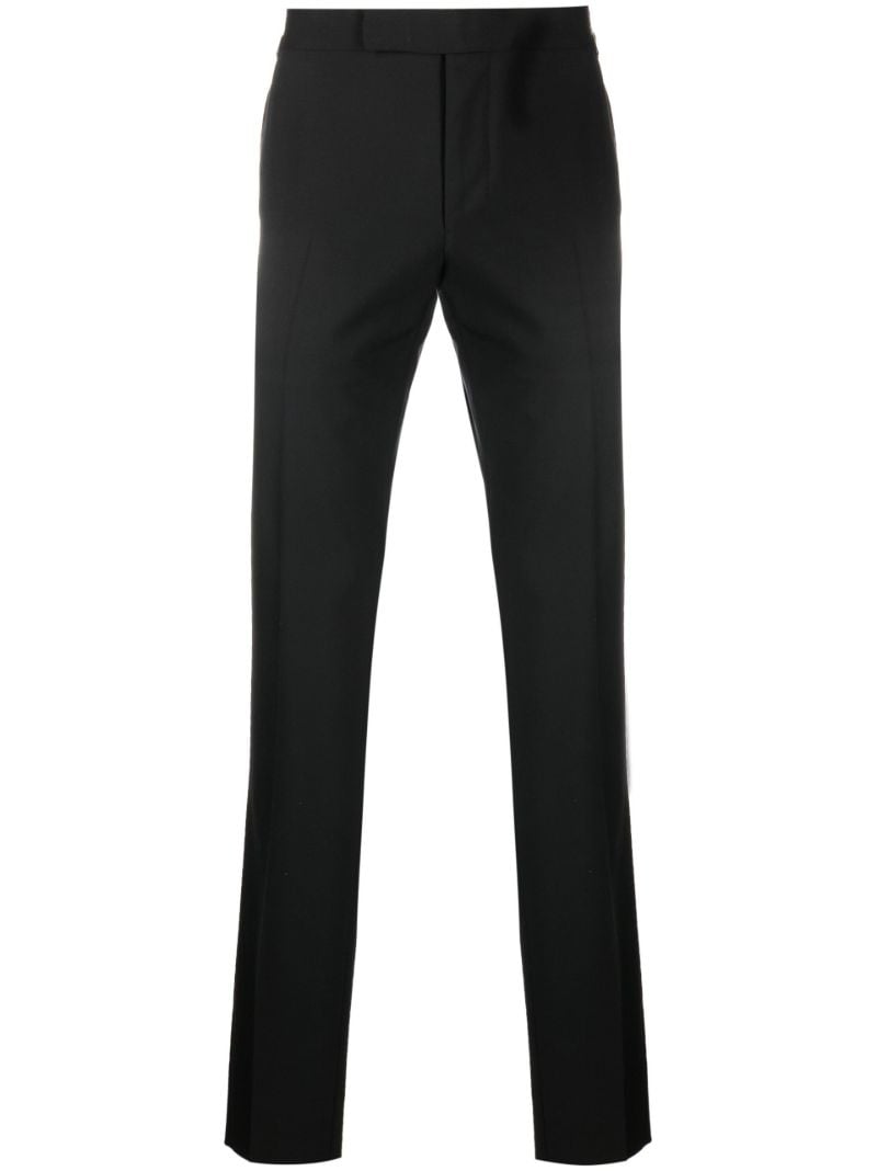 Black Shelton Wool Tailored Trousers