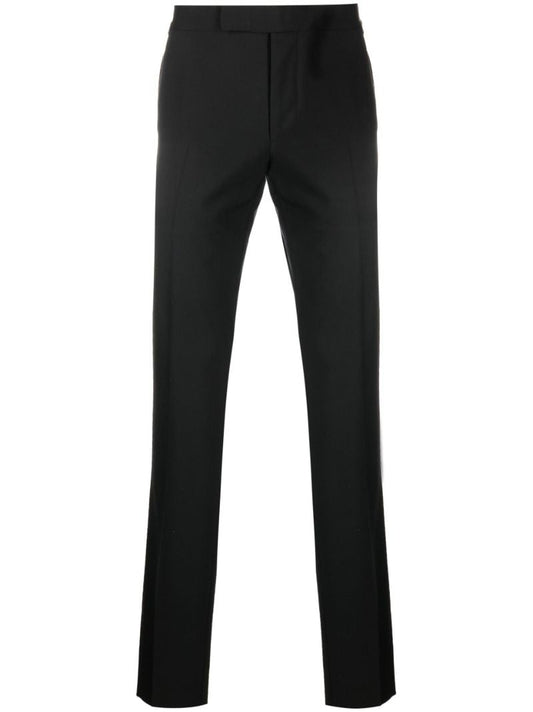 Black Shelton Wool Tailored Trousers