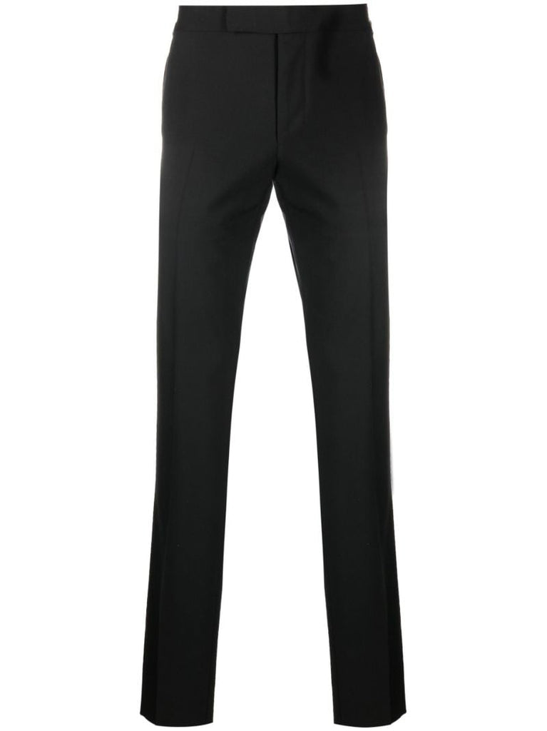 Black Shelton Wool Tailored Trousers