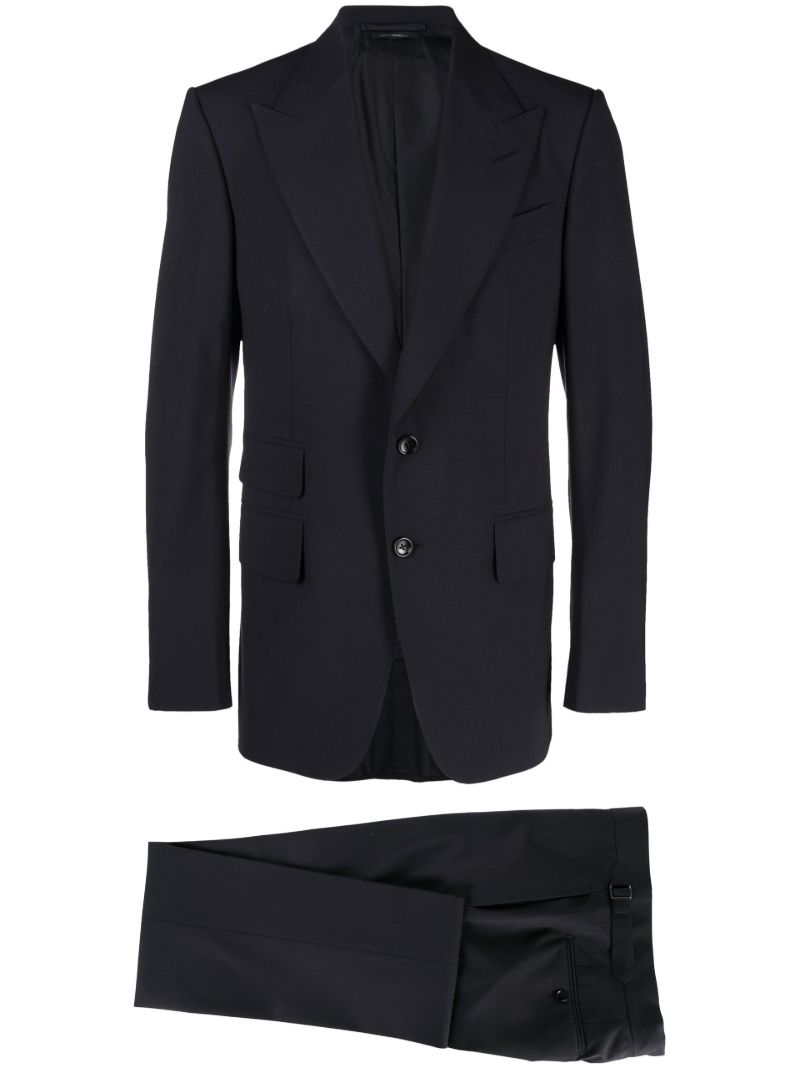 Blue Shelton Single-breasted Wool Suit