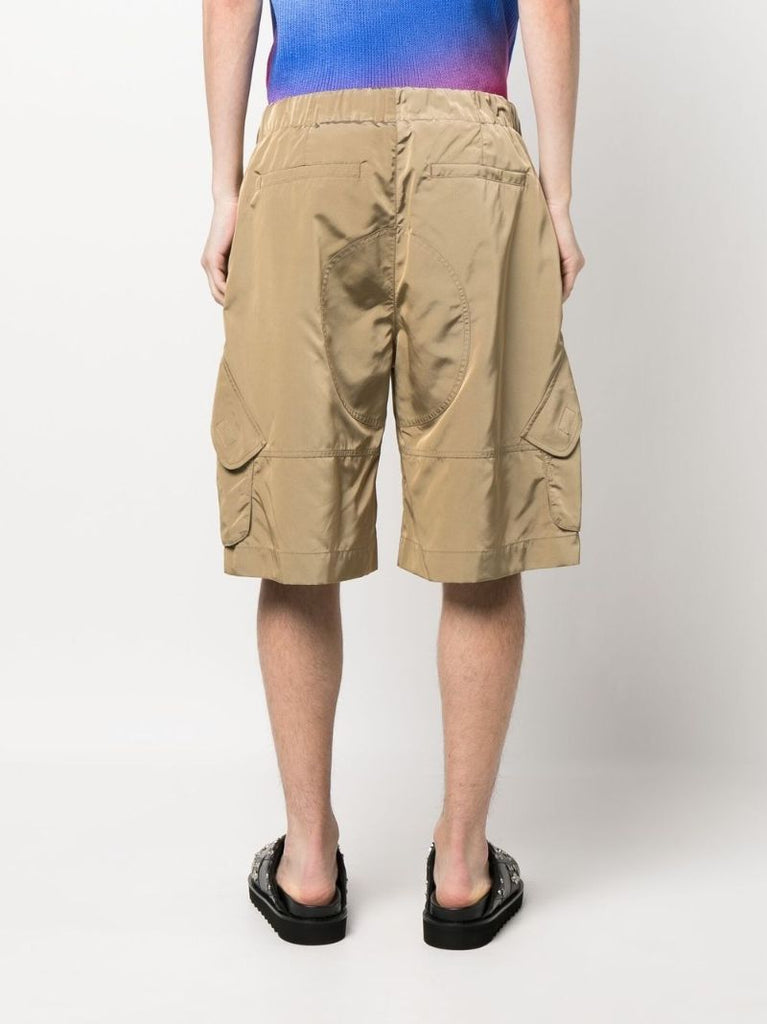 Neutral Drawstring Cargo Shorts