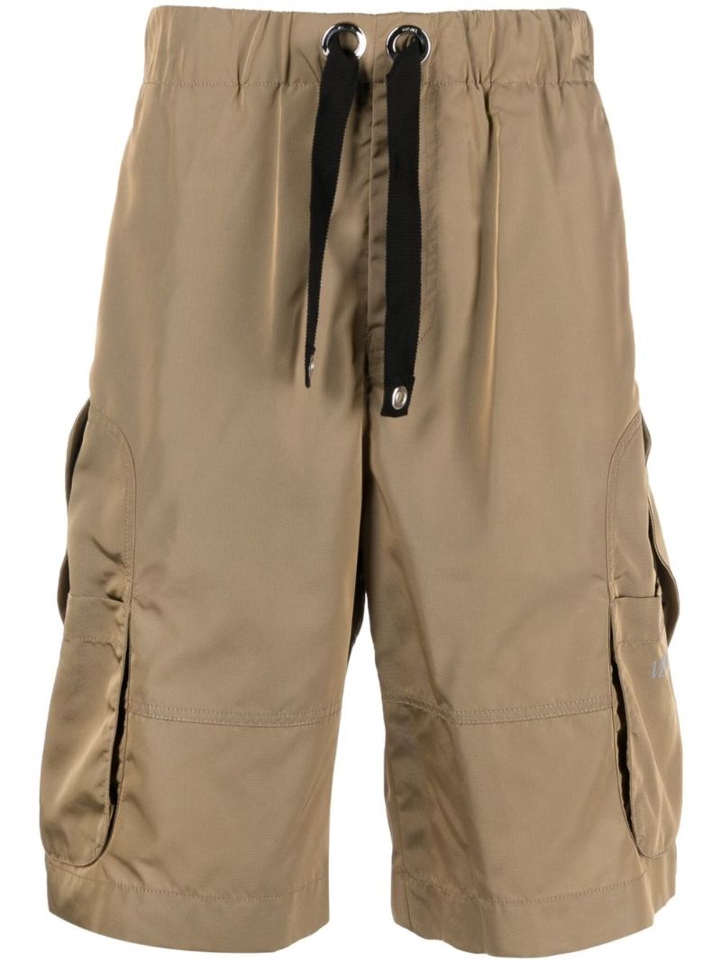 Neutral Drawstring Cargo Shorts