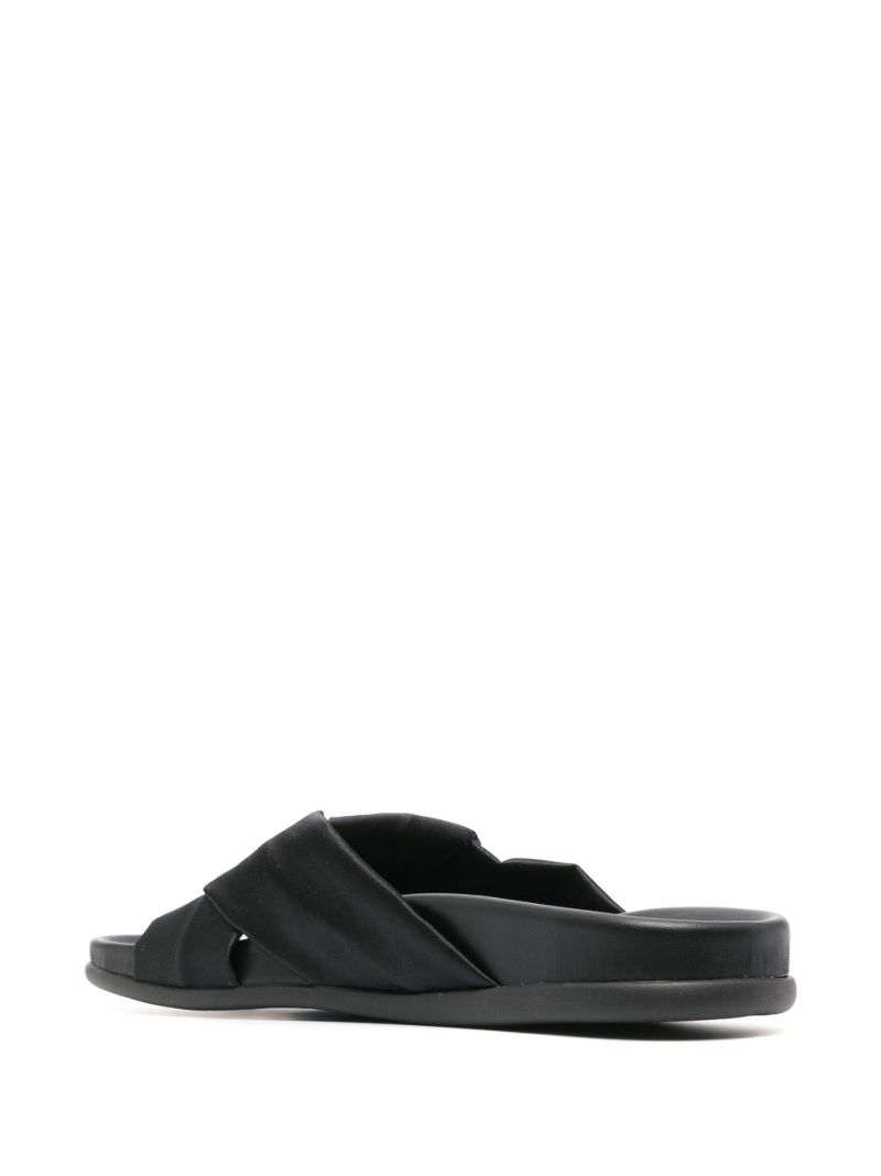 Black Whitney Leather Slides