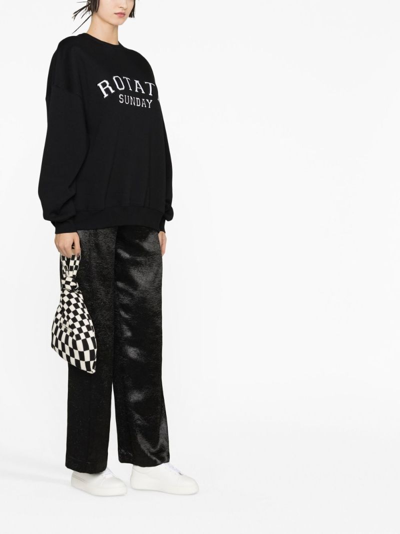 Black Logo Embroidery Sweatshirt