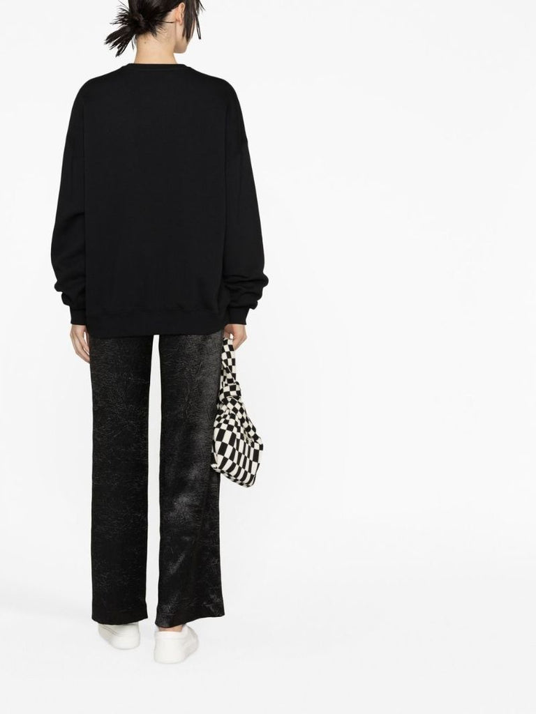 Black Logo Embroidery Sweatshirt