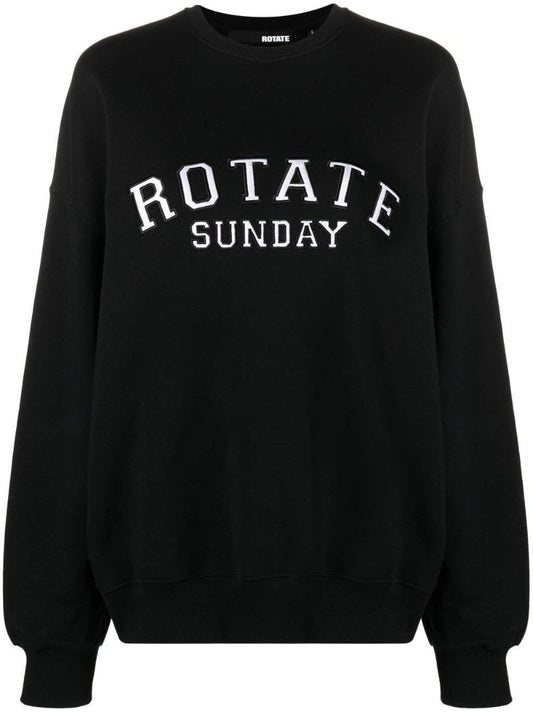 Black Logo Embroidery Sweatshirt