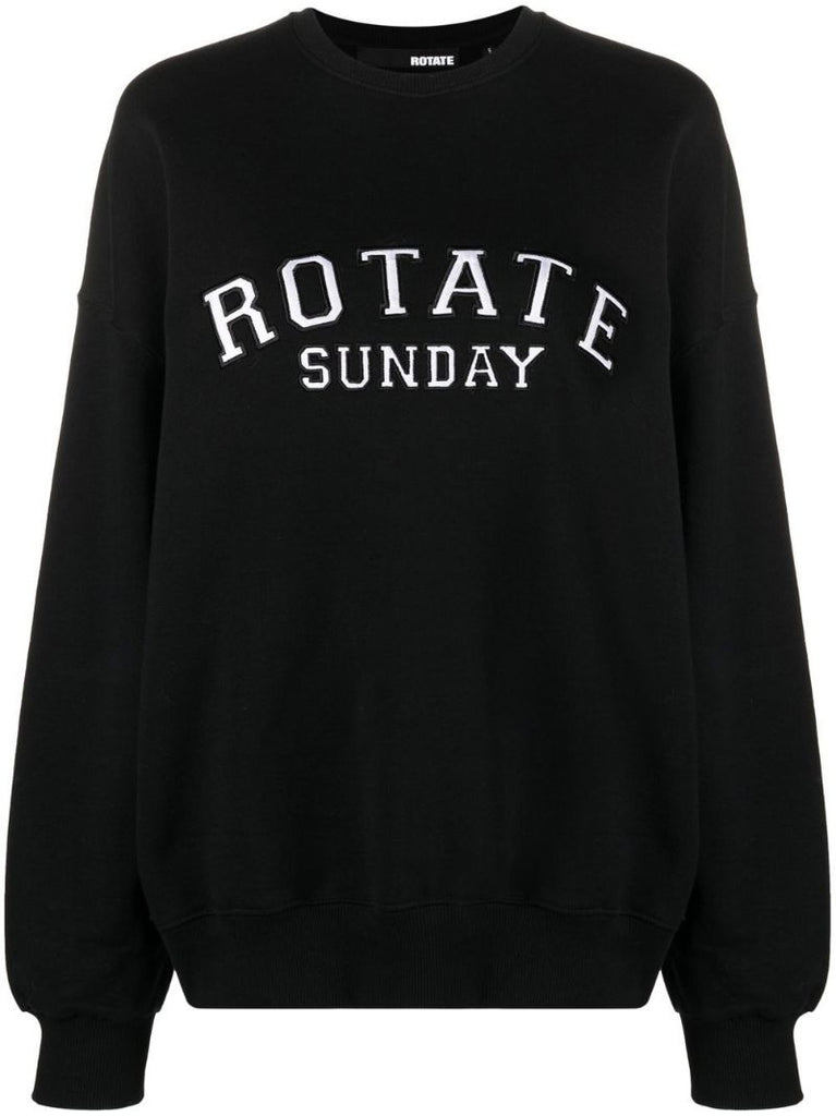 Black Logo Embroidery Sweatshirt
