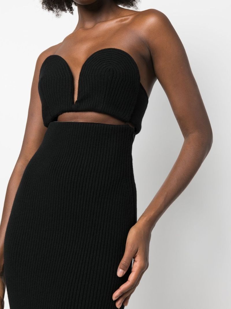 Black Cut-out Knitted Dress