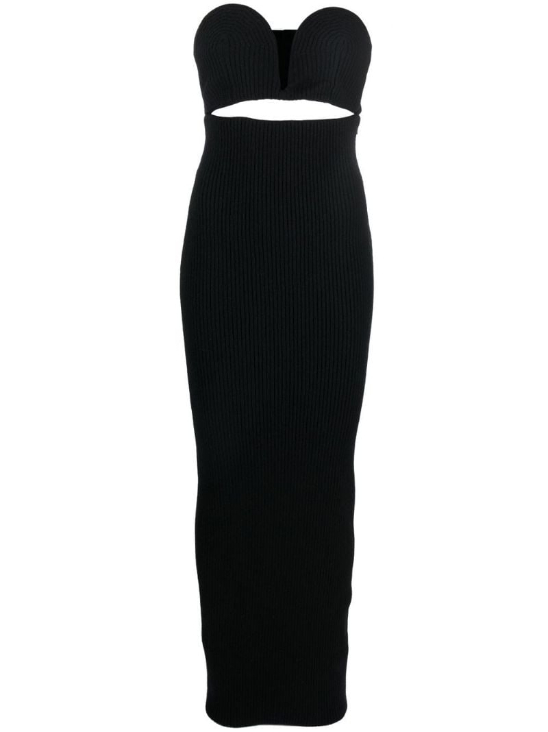 Black Cut-out Knitted Dress