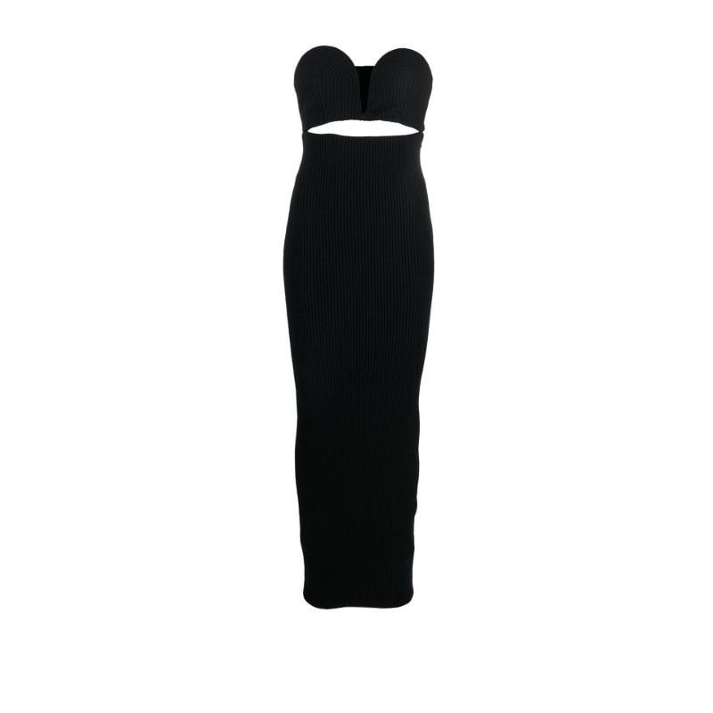 Black Cut-out Knitted Dress