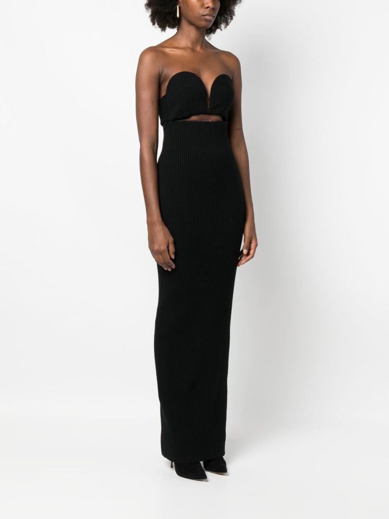 Black Cut-out Knitted Dress