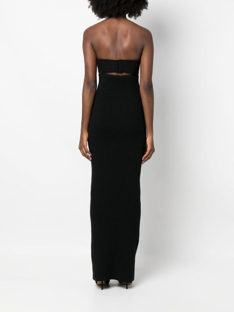 Black Cut-out Knitted Dress