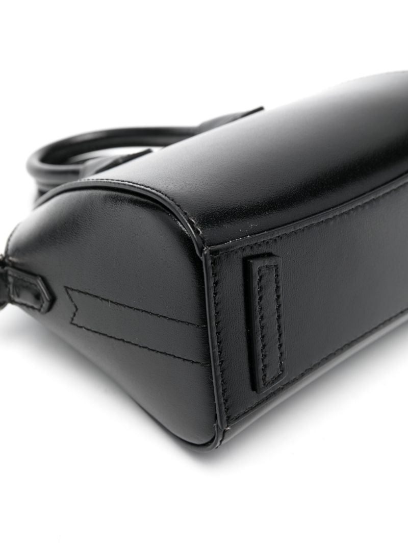 Black Antigona Micro Leather Tote Bag
