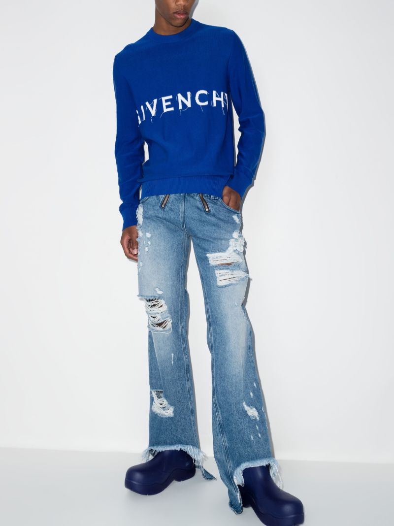 Blue 4g Logo Cotton Sweater