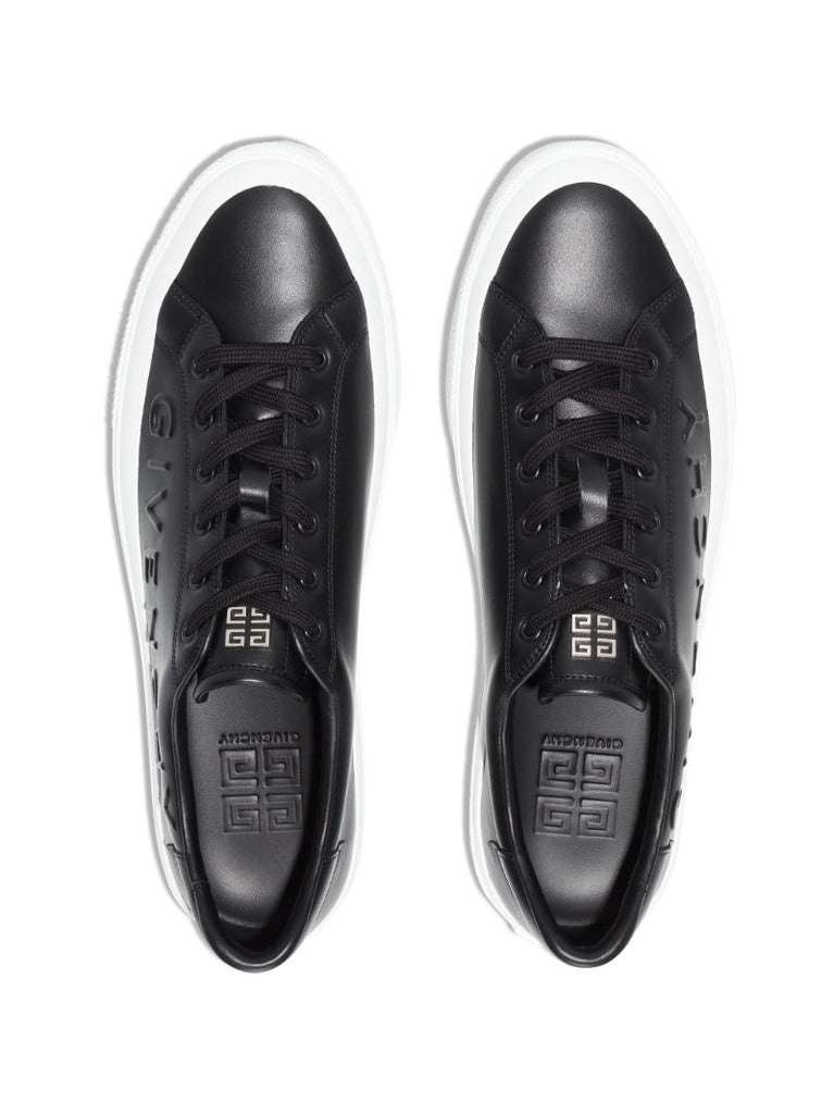 Black City Sport Low-top Leather Sneakers