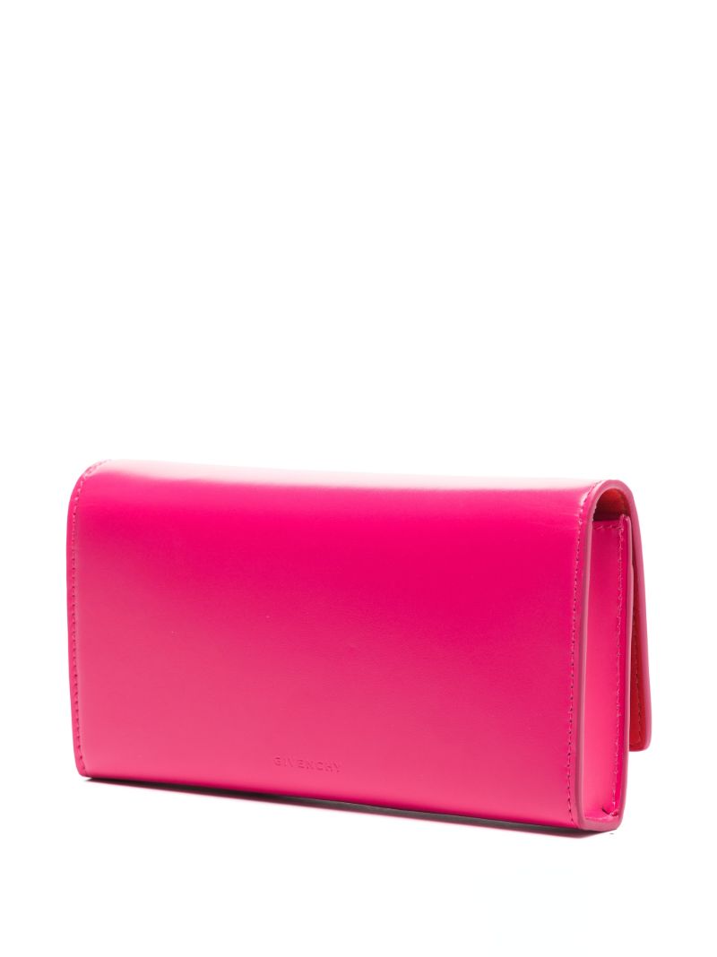 Pink 4g Emblem Leather Chain Wallet