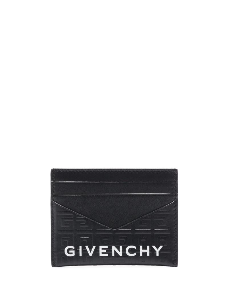 Black G Cut Leather Card Holder
