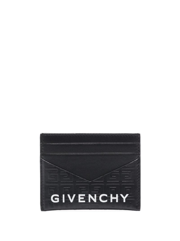 Black G Cut Leather Card Holder