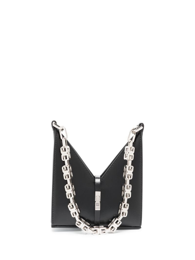 Black Cut-out Leather Chain Wallet