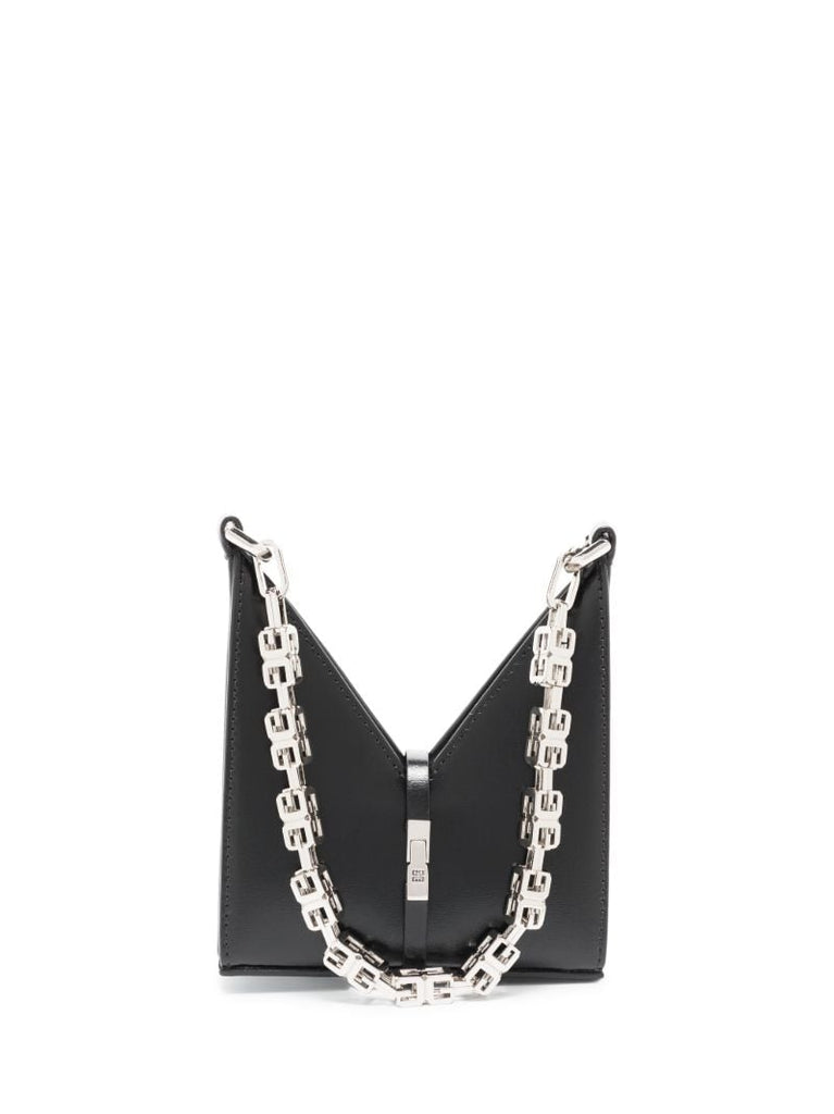 Black Cut-out Leather Chain Wallet