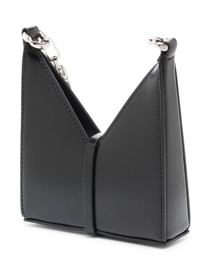 Black Cut-out Leather Chain Wallet