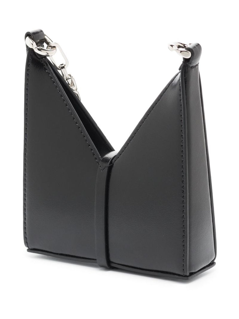 Black Cut-out Leather Chain Wallet