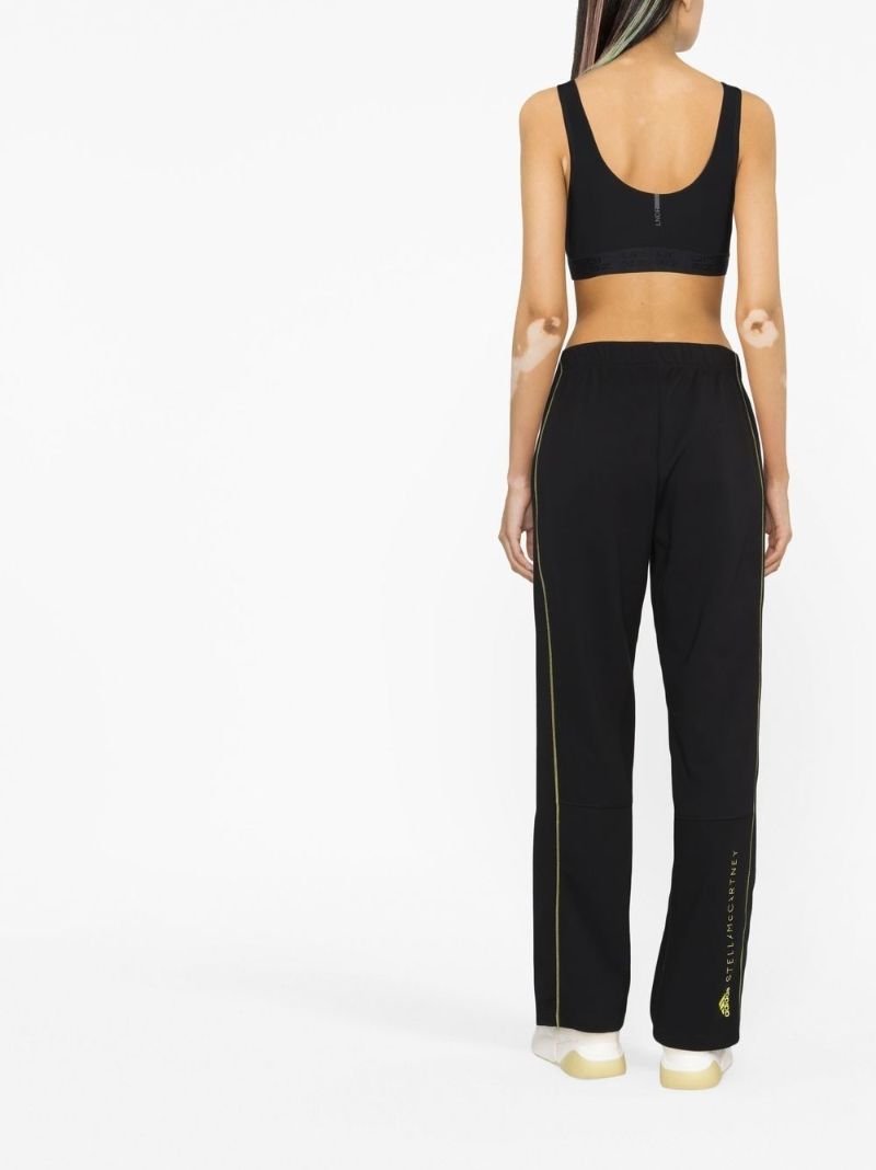 Black Logo Print Track Pants