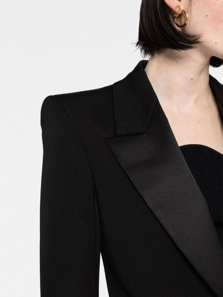 Black Single-breasted Wool Blazer