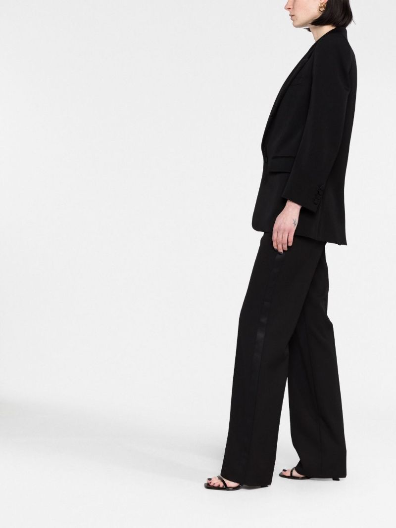 Black Single-breasted Wool Blazer