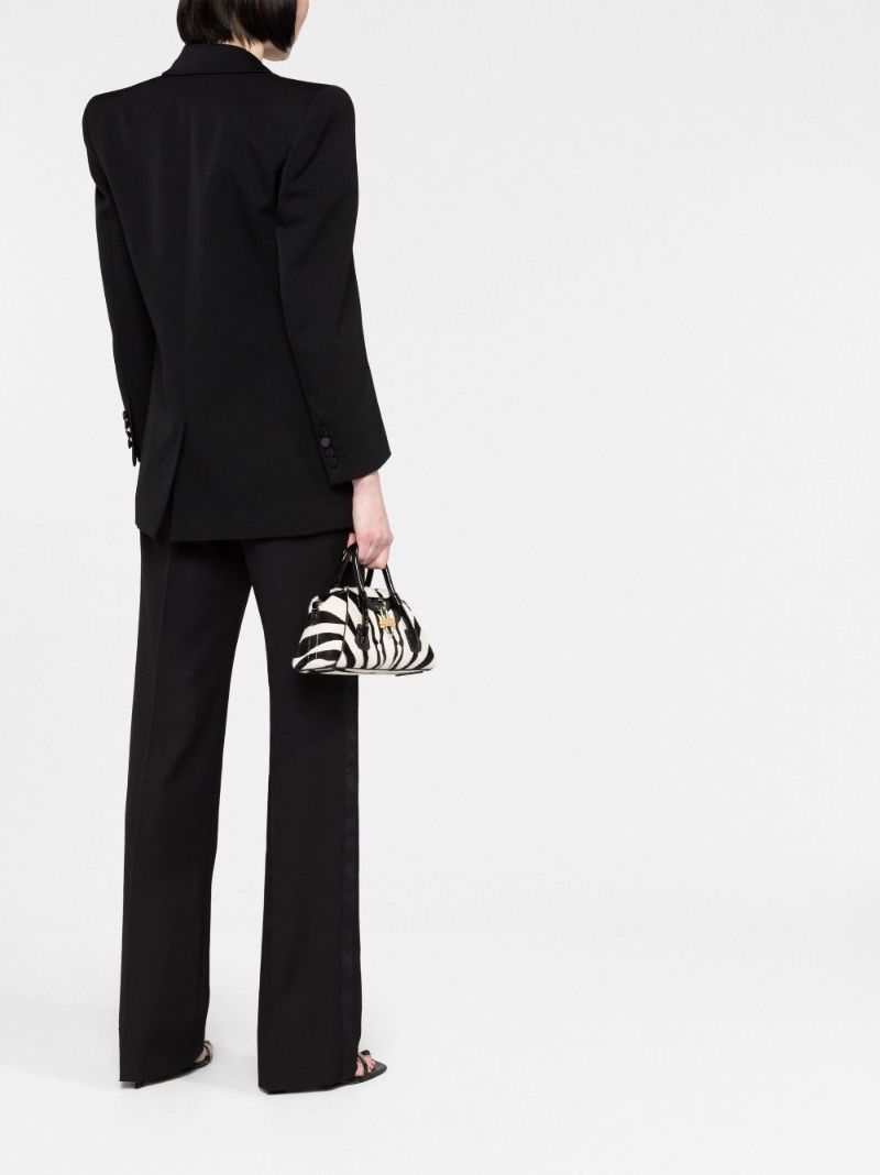 Black Single-breasted Wool Blazer