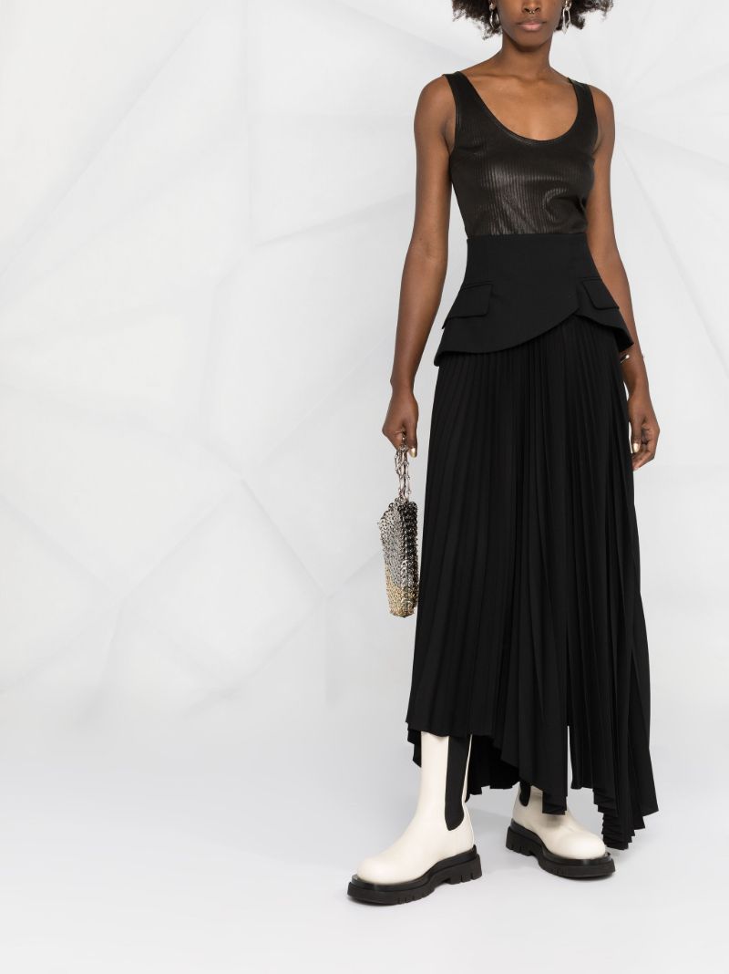Ribbed Leather Camisole Top