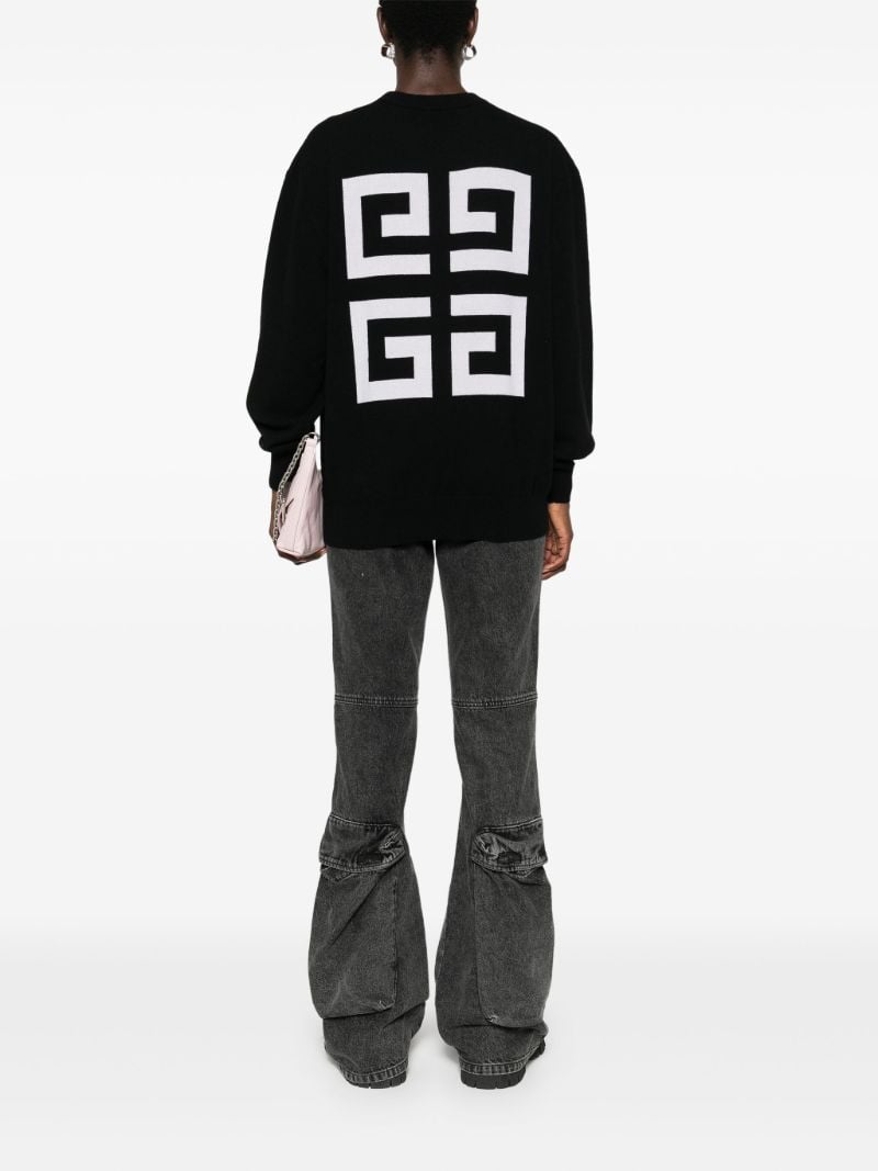 Black Cashmere Logo Sweater