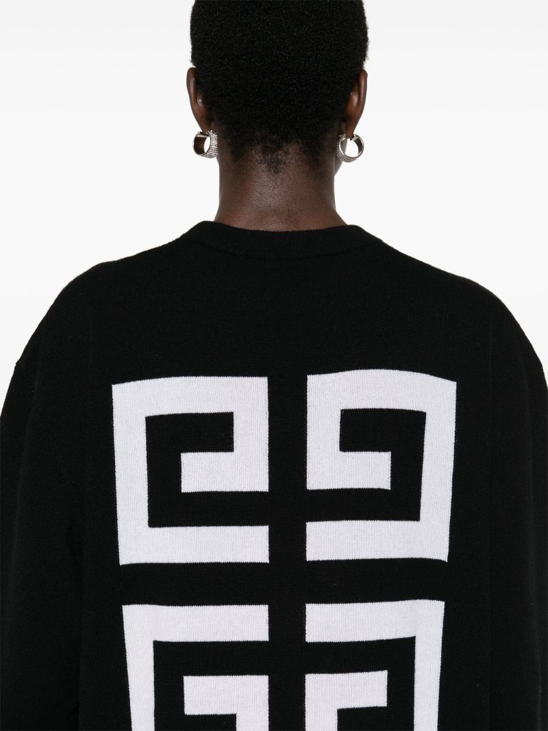 Black Cashmere Logo Sweater