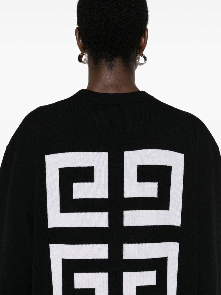 Black Cashmere Logo Sweater