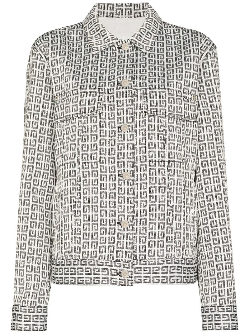 Logo Jacquard Denim Jacket