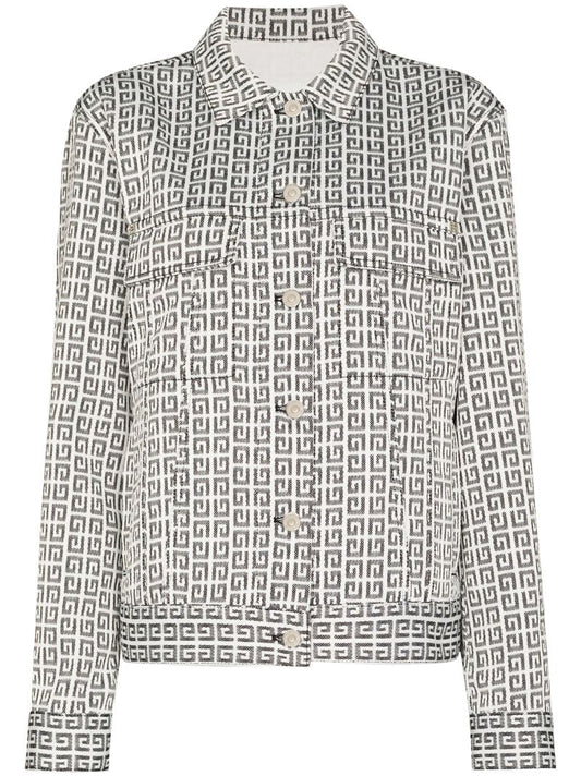 Logo Jacquard Denim Jacket