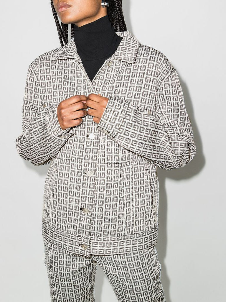 Logo Jacquard Denim Jacket